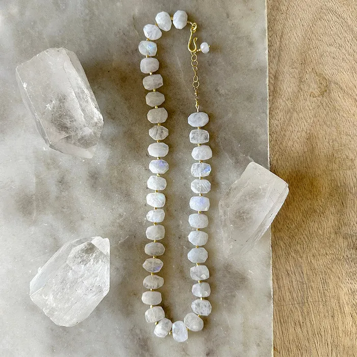 Necklaces Robindira Unsworth Camila Moonstone Collar Necklace
