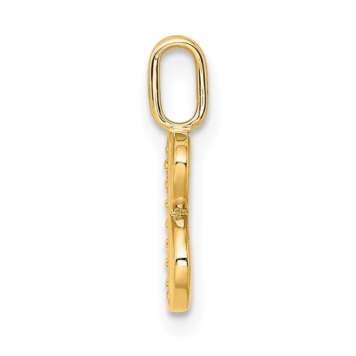 Necklaces TreasureFineJewelers 10k Yellow Gold Diamond Letter B Initial Pendant