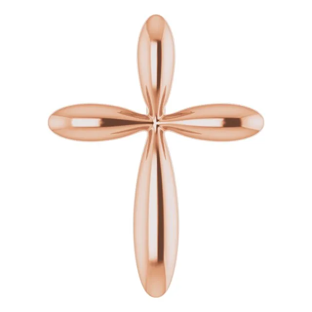 Necklaces TreasureFineJewelers 14K Rose Gold 1465x112 mm Cross Pendant