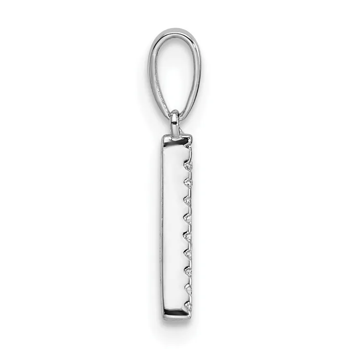 Necklaces TreasureFineJewelers 14K White Gold Diamond Letter A Initial Pendant