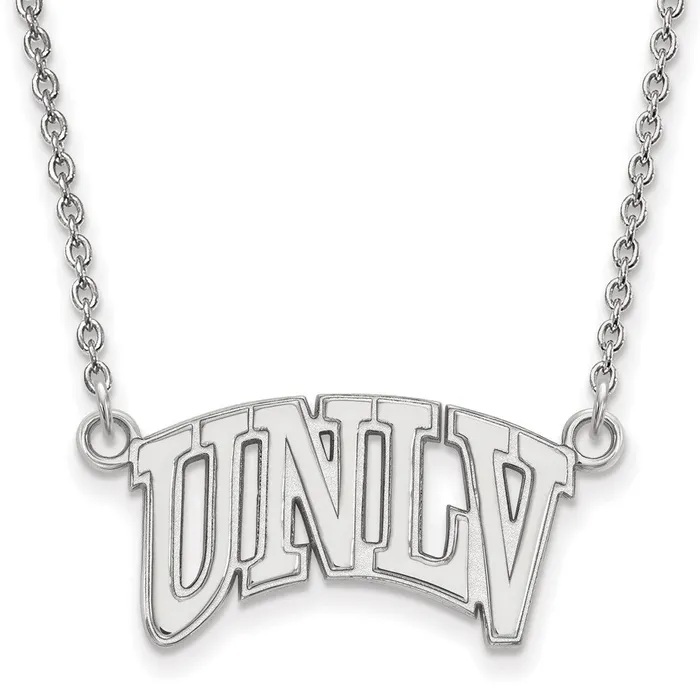 Necklaces TreasureFineJewelers 14K White Gold University of Nevada Las Vegas Small Pendant with Necklace