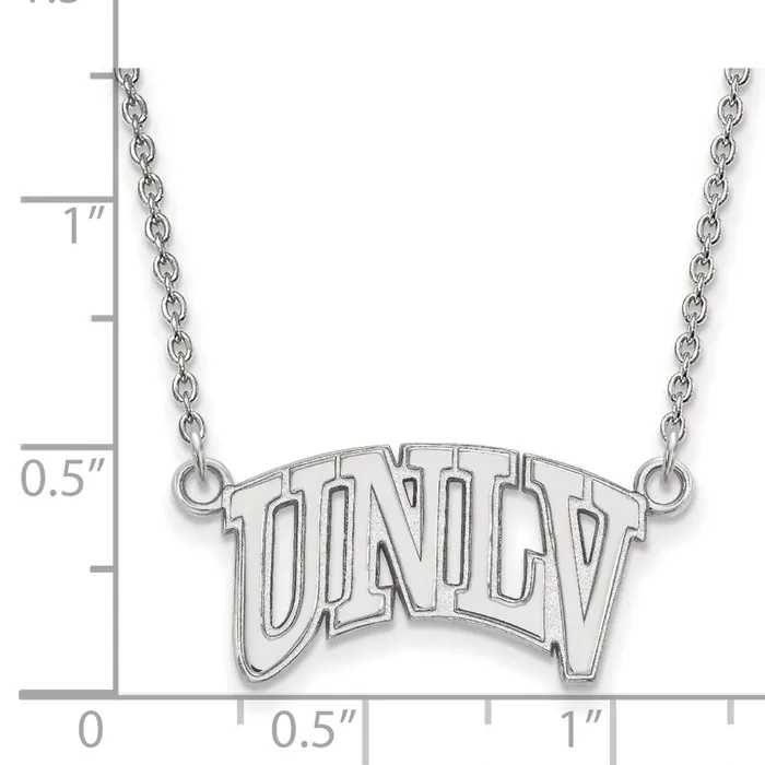 Necklaces TreasureFineJewelers 14K White Gold University of Nevada Las Vegas Small Pendant with Necklace