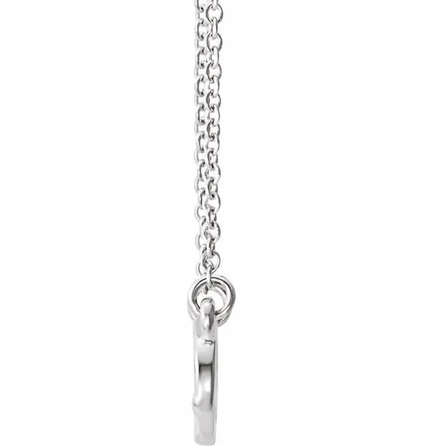 Necklaces TreasureFineJewelers 14K White InfinityInspired Knot Design 18 Necklace