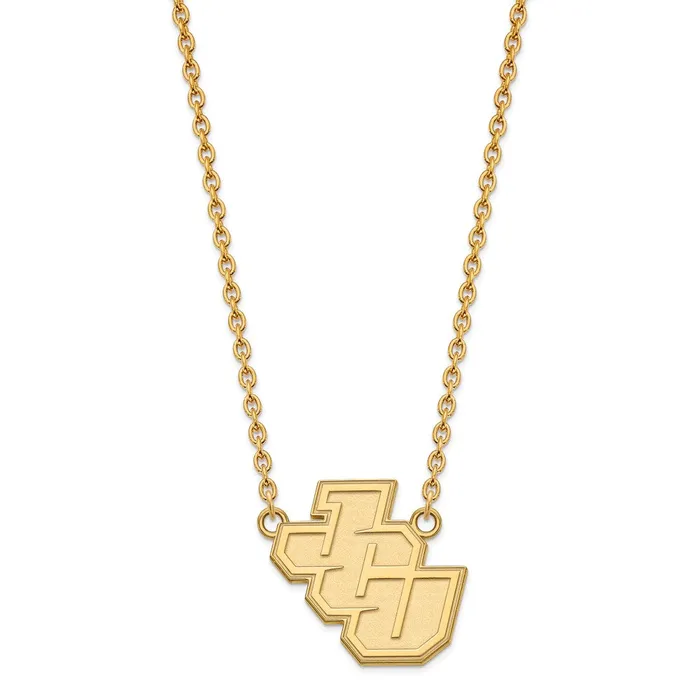 Necklaces TreasureFineJewelers 14K Yellow Gold John Carroll University Large Pendant with Necklace