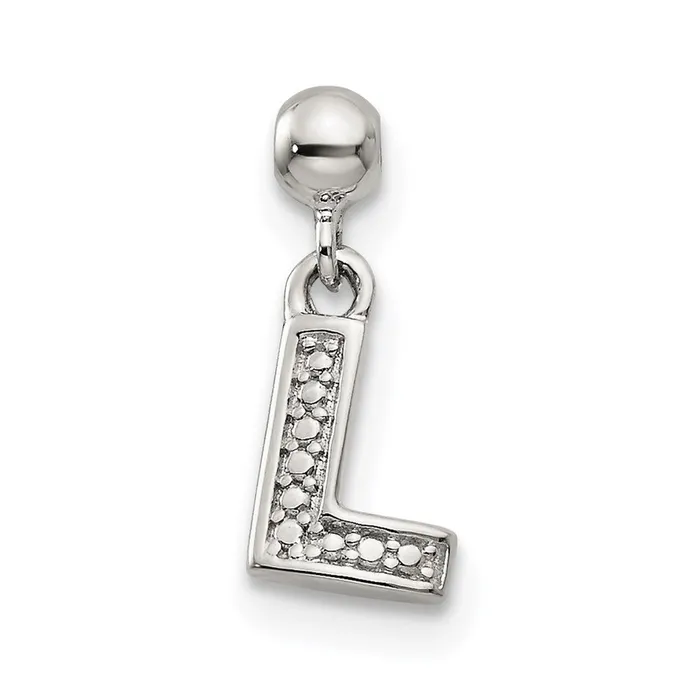 Necklaces TreasureFineJewelers Memento Sterling Silver Letter P Dangle Initial Charm Necklaces TreasureFineJewelers Memento Sterling Silver Letter P Dangle Initial Charm