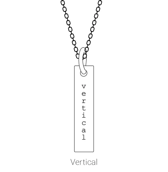 Necklaces TreasureFineJewelers Sterling Silver 20x5 mm Engravable Bar 20 Necklace