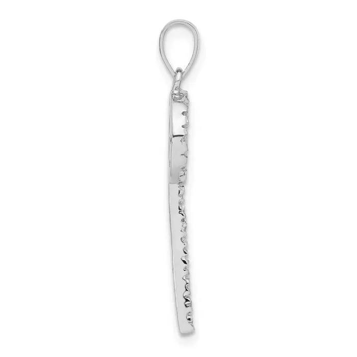 Necklaces TreasureFineJewelers Sterling Silver CZ Key Pendant