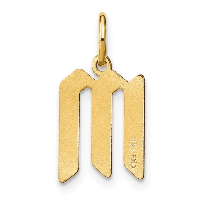 Necklaces TreasureFineJewelers Sterling Silver Goldplated Letter M Initial Pendant