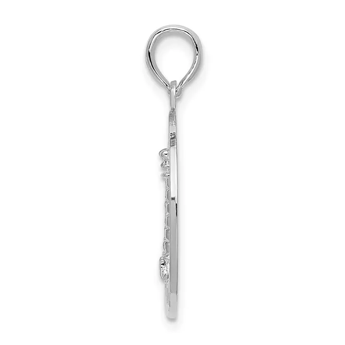 Necklaces TreasureFineJewelers Sterling Silver Kennebunkport Circle wLighthouse Pendant