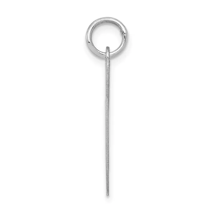 Necklaces TreasureFineJewelers Sterling Silver Rhodiumplated Fancy Script Letter G Initial Charm