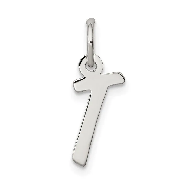 Necklaces TreasureFineJewelers Sterling Silver Rhodiumplated Letter T Initial Charm Necklaces TreasureFineJewelers Sterling Silver Rhodiumplated Letter T Initial Charm