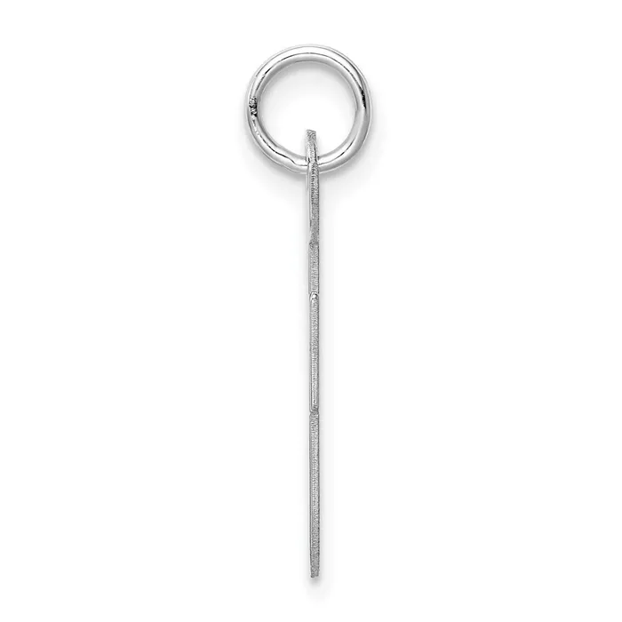 Necklaces TreasureFineJewelers Sterling Silver Rhodiumplated Script Letter F Initial Charm