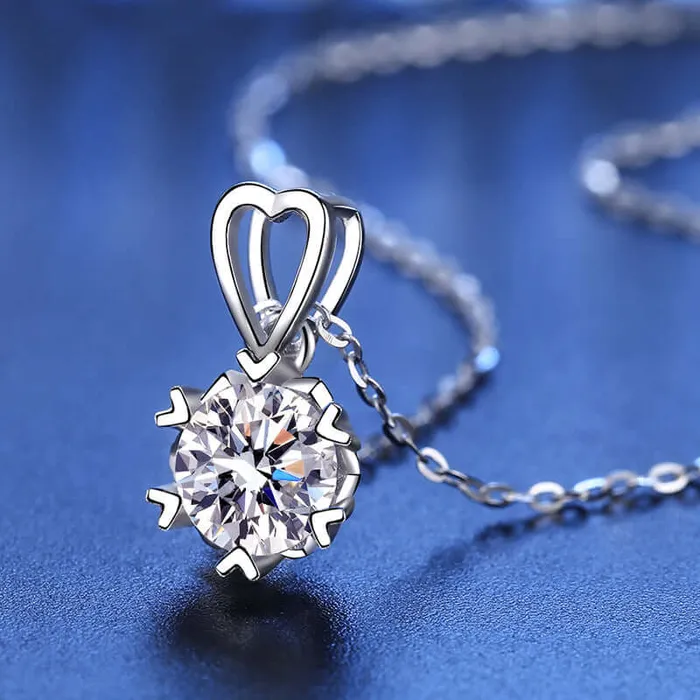 Necklaces Trendolla Jewelry Christmas Precious Snowflake Moissanite Necklace