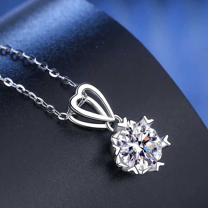 Necklaces Trendolla Jewelry Christmas Precious Snowflake Moissanite Necklace