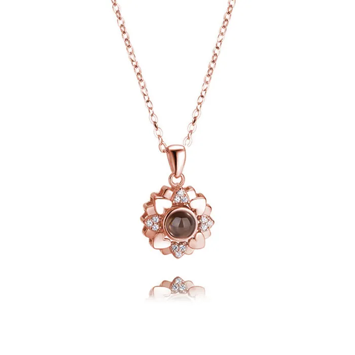 Necklaces Trendolla Jewelry Luxury Loving Memory Flower Necklace With Picture Inside Necklaces Trendolla Jewelry Luxury Loving Memory Flower Necklace With Picture Inside