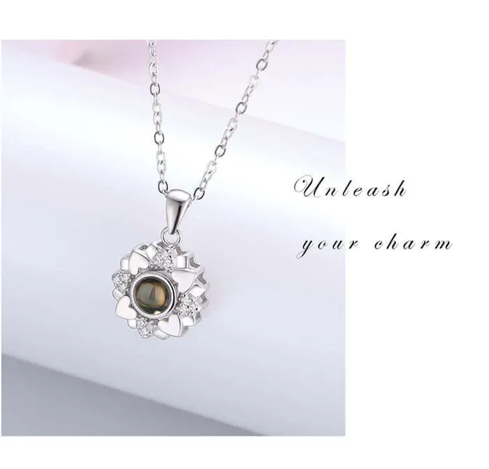 Necklaces Trendolla Jewelry Luxury Loving Memory Flower Necklace With Picture Inside