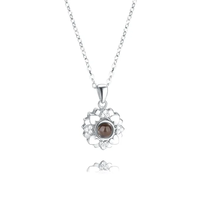 Necklaces Trendolla Jewelry Luxury Loving Memory Flower Necklace With Picture Inside