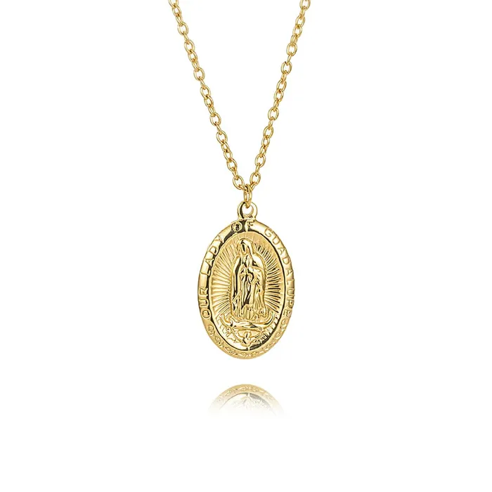 Necklaces Trendolla Jewelry Our Lady of Guadalupe Virgin Mary Virgencita Necklace