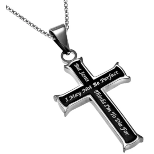 North Arrow Shop Necklaces Love Never Fails 1 Corinthians 13 Black Stainless Steel Cross Pendant North Arrow Shop Necklaces Love Never Fails 1 Corinthians 13 Black Stainless Steel Cross Pendant