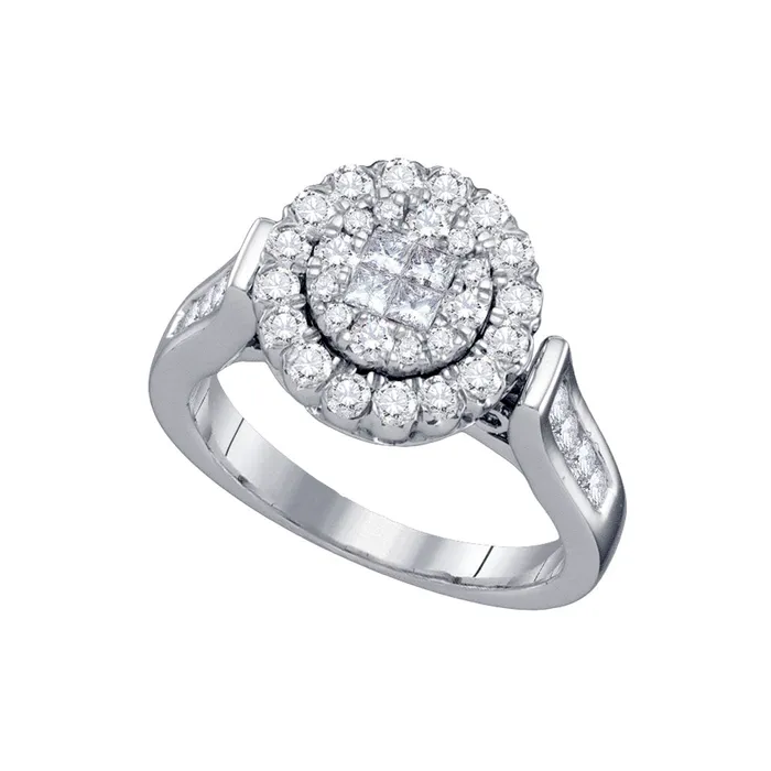 North Arrow Shop Rings 14kt white gold womens princess round diamond soleil bridal wedding engagement ring 100 cttw67276