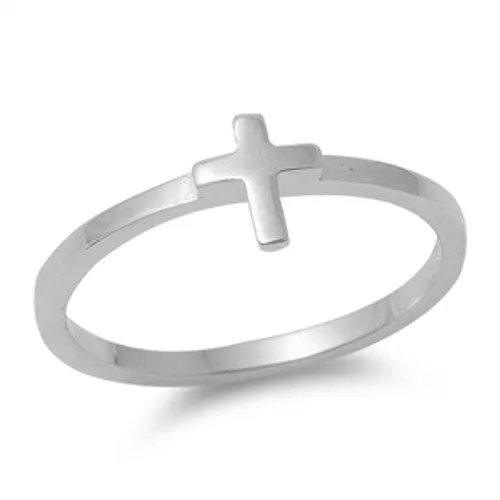North Arrow Shop Rings Sterling Silver Cross Ring Religious with Jewelry Gift Box North Arrow Shop Rings Sterling Silver Cross Ring Religious with Jewelry Gift Box