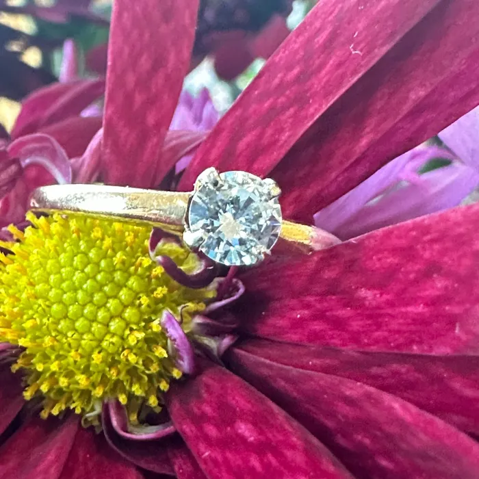 ONeills Estate Jewelry Rings 14 Karat Yellow Diamond Engagement Ring 10000636