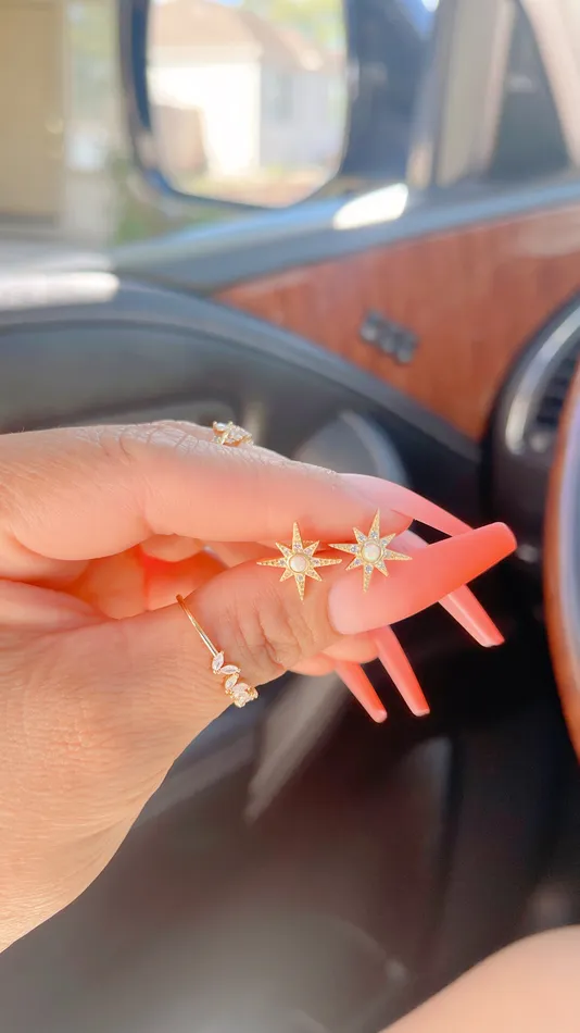 Opal Star Stud Earrings MP Jewelry Earrings