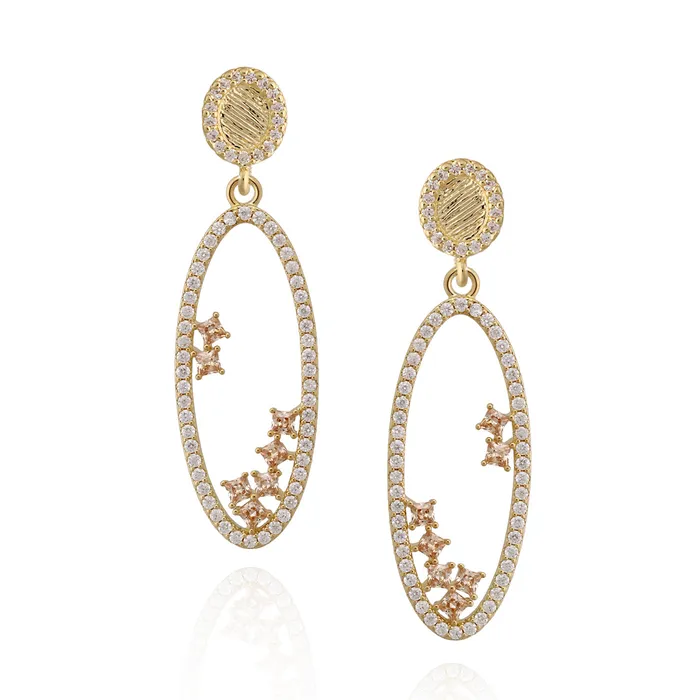 oval outline teardrop earrings Perfect Piercing Earrings