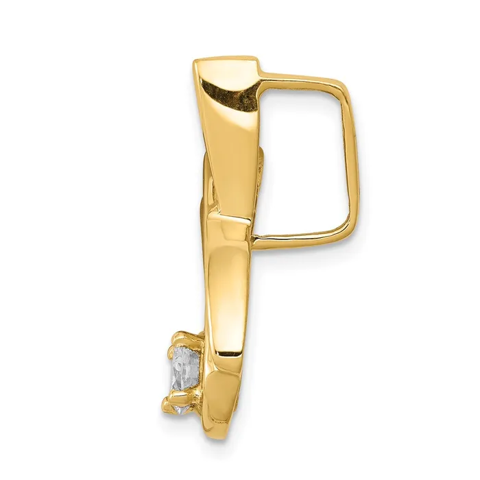 PreStyled Sets 14k Yellow Gold 5mm A Diamond Fancy Chain Slide TreasureFineJewelers