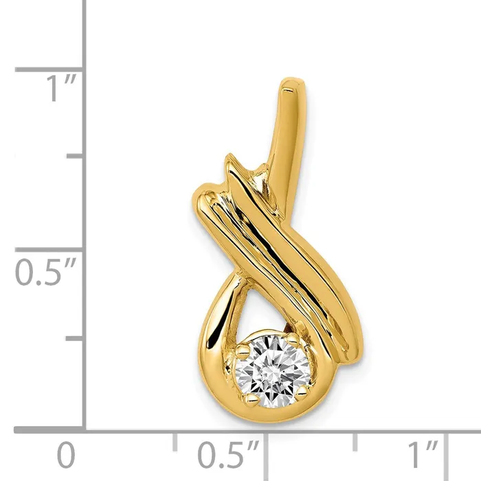 PreStyled Sets 14k Yellow Gold 5mm A Diamond Fancy Chain Slide TreasureFineJewelers