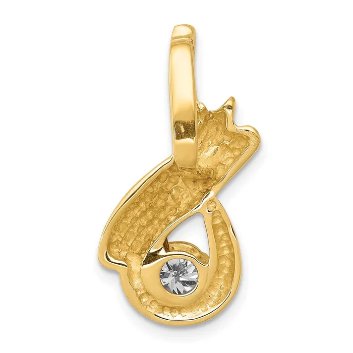 PreStyled Sets 14k Yellow Gold 5mm A Diamond Fancy Chain Slide TreasureFineJewelers