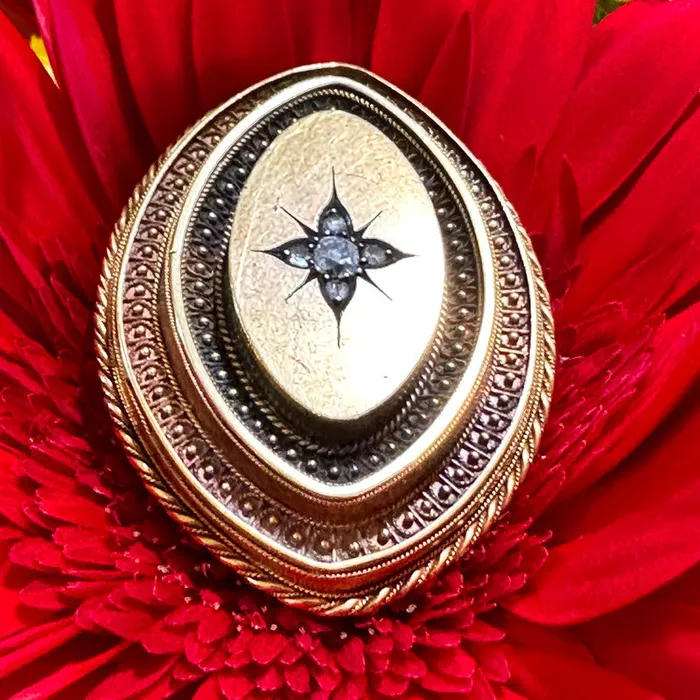 PreStyled Sets ONeills Estate Jewelry 15 Karat Yellow Gold Victorian Mourning Jewelry PinPendant 54800080