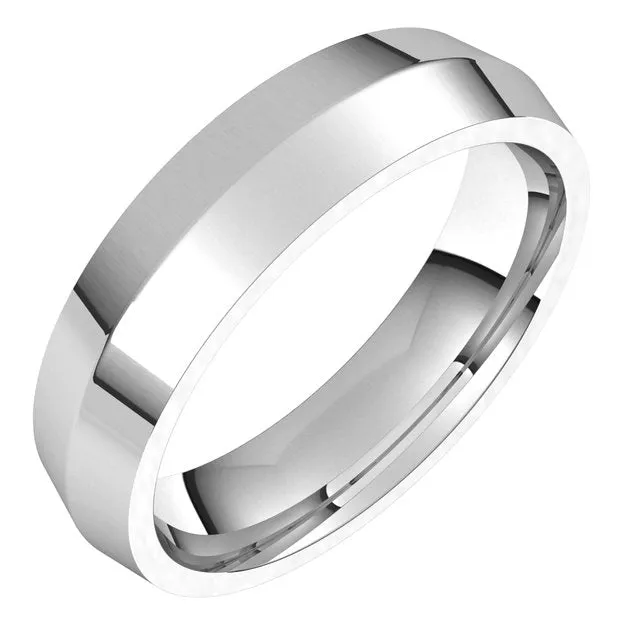 Rings 14K White Gold 5 mm Knife Edge Comfort Fit Wedding Band TreasureFineJewelers Rings 14K White Gold 5 mm Knife Edge Comfort Fit Wedding Band TreasureFineJewelers