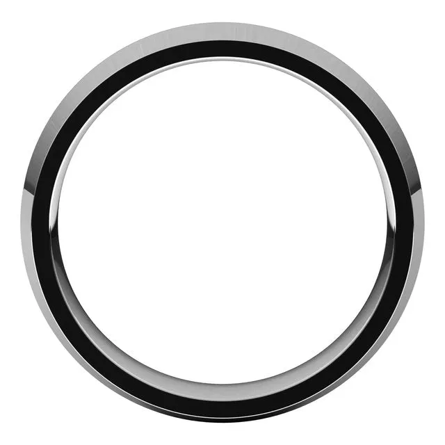 Rings 14K White Gold 5 mm Knife Edge Comfort Fit Wedding Band TreasureFineJewelers