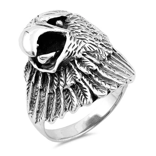 Rings North Arrow Shop Isaiah 4031 Eagle Ring Bible Verse Sterling Silver