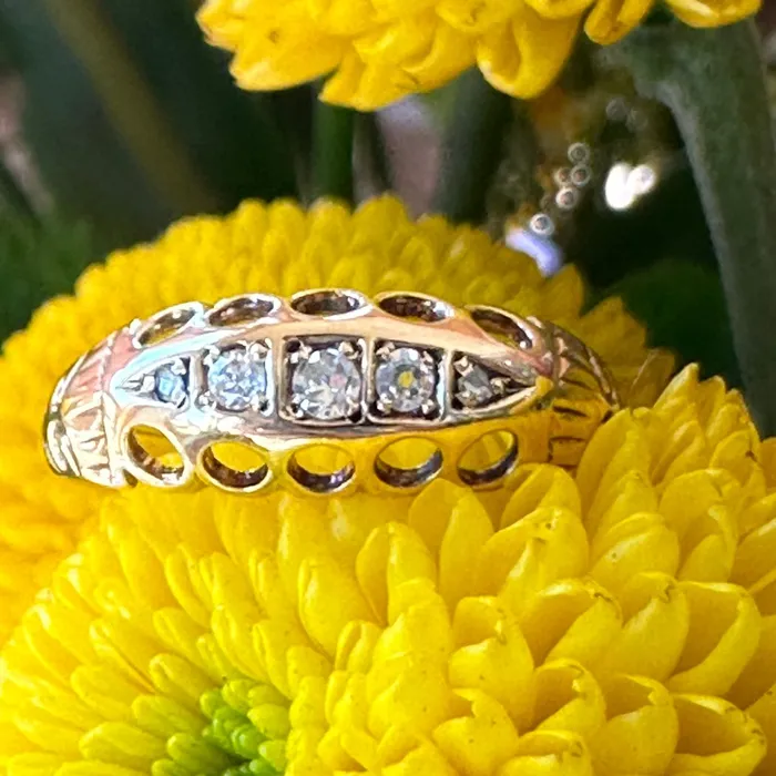 Rings ONeills Estate Jewelry 15 Karat Yellow Gold Diamond Band 11000758