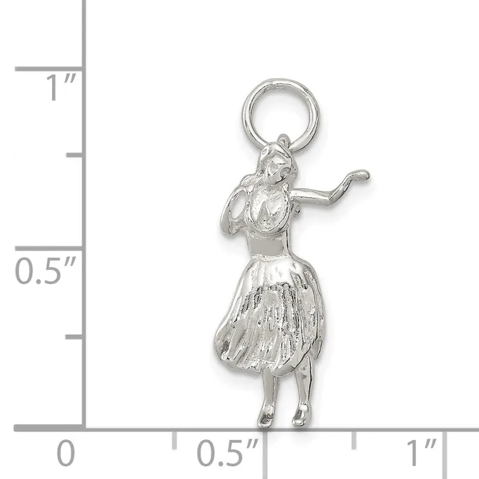 Rings Sterling Silver Hula Dancer Charm TreasureFineJewelers