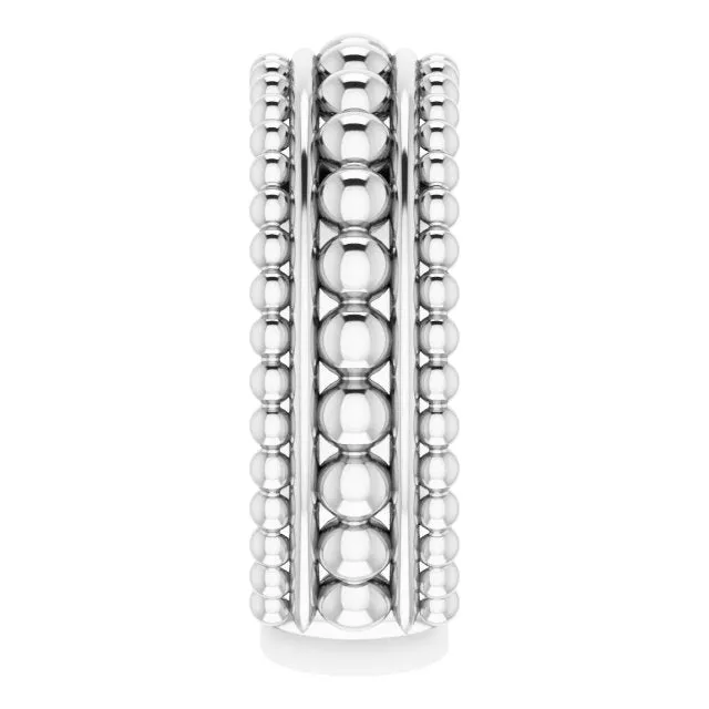 Rings TreasureFineJewelers Sterling Silver Beaded Ring