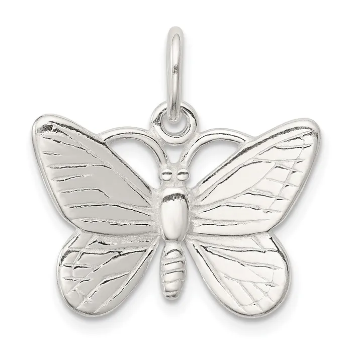 Rings TreasureFineJewelers Sterling Silver Butterfly Charm