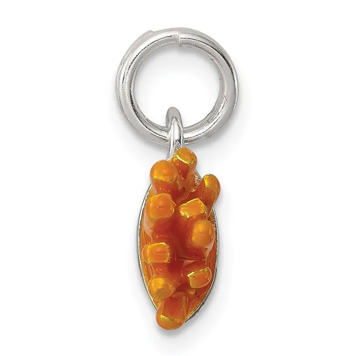 Rings TreasureFineJewelers Sterling Silver Enameled French Fry Charm
