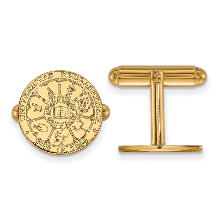 Rings TreasureFineJewelers Sterling Silver Goldplated University of Nebraska Crest Cuff Links Rings TreasureFineJewelers Sterling Silver Goldplated University of Nebraska Crest Cuff Links