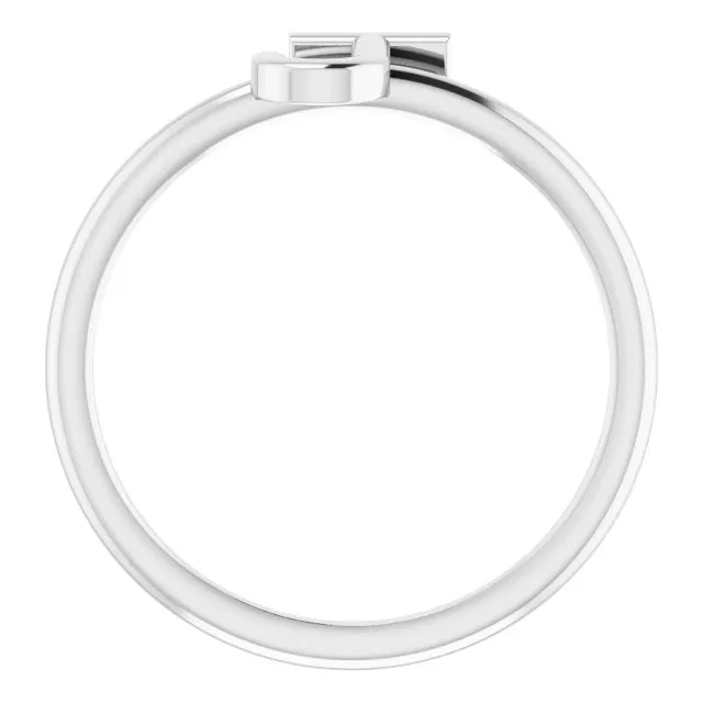 Rings TreasureFineJewelers Sterling Silver Initial J Ring