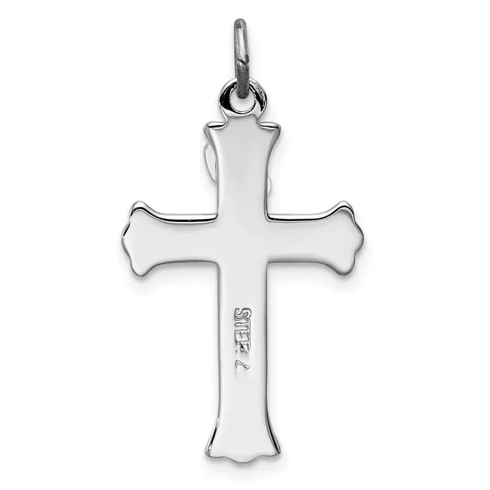 Rings TreasureFineJewelers Sterling Silver Rhodiumplated Enameled INRI Crucifix Charm