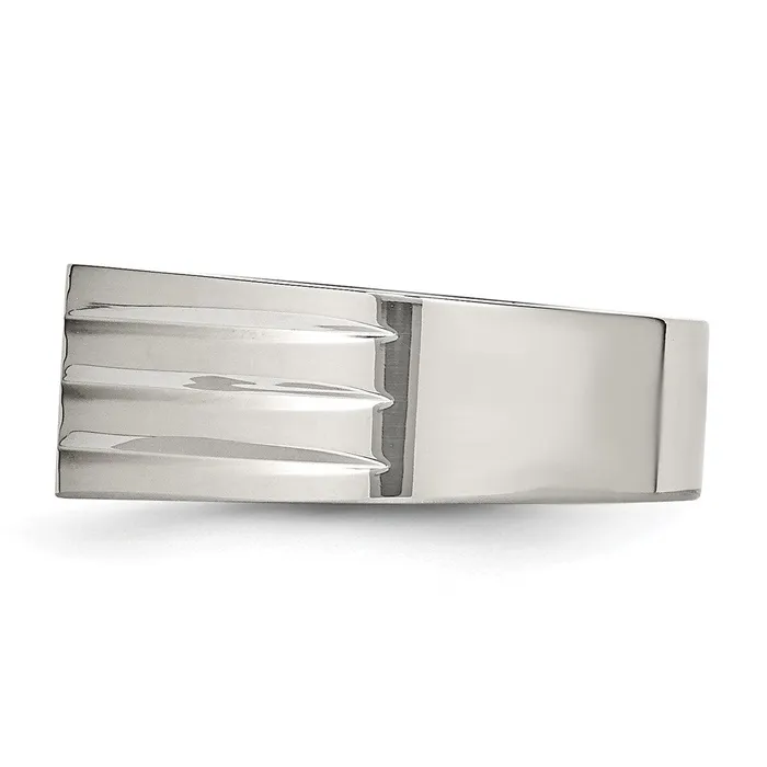 Stainless Steel Polished with CZ Ring TreasureFineJewelers Rings