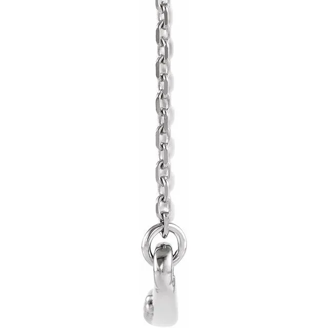 Sterling Silver 05 CTW Diamond Curved Bar 1618 Necklace TreasureFineJewelers Necklaces