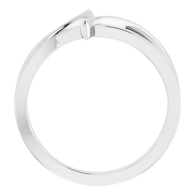 Sterling Silver 124 mm Freeform Bypass Ring TreasureFineJewelers Rings