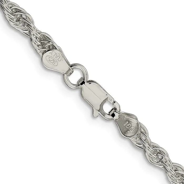 Sterling Silver 38mm Loose Rope Chain TreasureFineJewelers Necklaces