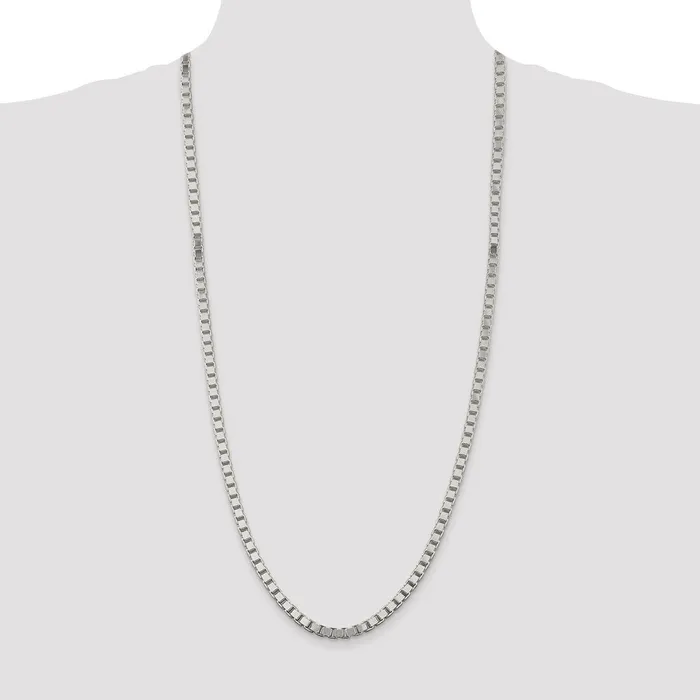 Sterling Silver 45mm Box Chain TreasureFineJewelers Rings