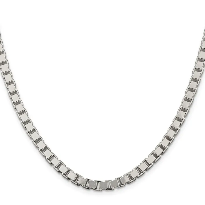 Sterling Silver 45mm Box Chain TreasureFineJewelers Rings