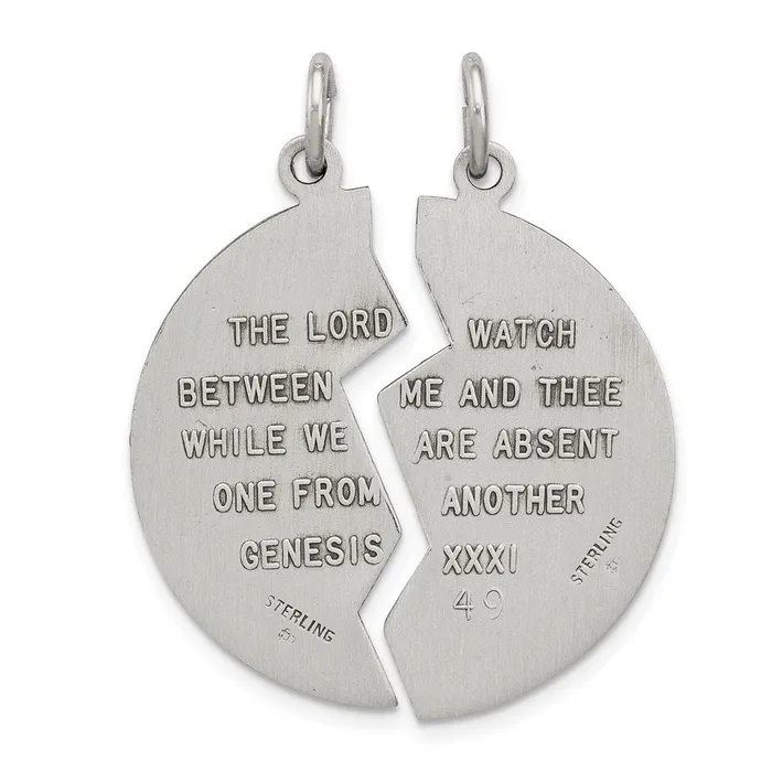 Sterling Silver Antiqued Mizpah Charm TreasureFineJewelers Rings